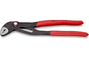 Knipex Cobra® QuickSet High-Tech Water Pump Pliers grey atramentized, with non-slip plastic coating 250 mm 87 21 250