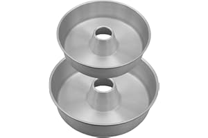 MGE WORLD MGE - Moule à Savarin - Moule à Ciambella - Aluminium - Revêtement Antiadhésif - Lot de 2 - Ø 24 et 28 cm - Fabriqué en Espagne