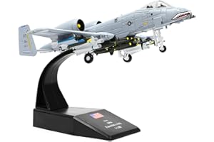 SEBUNAS Échelle 1/100 A-10 Warthog Fighter Model Attack Modèles A-10 Thunderbolt II Strike Avion Militaire Métal moulé sous pression Modèle d'avion pour adulte Collection ou cadeau