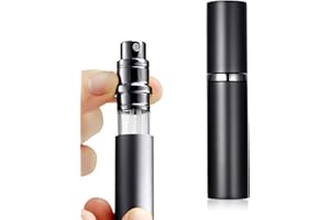 Bouteille Vaporisateur de Parfum 5ML,Atomiseur Parfum,Flacon Parfum Vide,Mini Vaporisateur Voyage,Recharge Spray Flacon de Parfum(Noir)