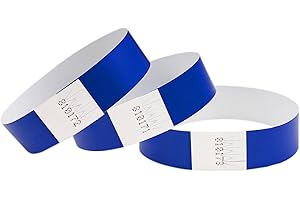 CINTAPUNTO Braccialetti carta eventi - 500 pezzi - identificativi colorati tipo Tyvek Bracciali di carta impermeabili - braccialetto discoteche - per feste festival con chiusura adesiva - Navy Blue