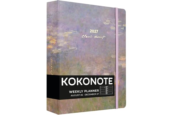 Kokonote Academic Diary 2026-2027 Week to View - Monet Gifts | Academic Planner 2026-2027, Mid Year Diary 2026 2027, Weekly P
