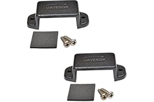 UAYESOK Car Radio Mount, Handheld Walkie Talkie Holder Radio Dashboard Hang Clip Hook with Screws & 3M Adhesive Back, for Motorola Baofeng Kenwood Hyt Icom Midland 2 Way Radio (Black, 2 pcs)