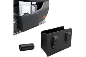 seOSTO Car Bins for Front of Car Trash Bin with Garbage Bags, Car Rubbish Bin for Car Seat Organiser for Car Back Seat, Door