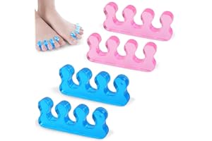 iLamvie 4-Teilige Zehentrenner Pediküre,Pediküre-Zehentrenner,Zehenspreizer Nagellack,Toe Separator,Wiederholbare Waschbare Zehennagelteiler, Zehentrenner Zum Auftragen Von Nagellack