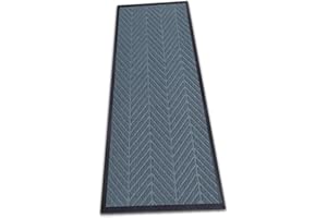 Saime Trading Heavy Duty Kitchen Runner Rugs Non Slip Super Abosrbent Doormats Washable Floor Mats for Hallway Kitchen Office Indoor Outdoor (Grey, 80 x 150 cm)
