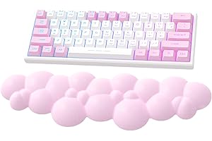 Attack Shark Poggia Polso Cloud, Antiscivolo, Supporto Ergonomico per Polso, Poggia Mano da Scrivania per Tastiera da Gioco Meccanica TKL/di Dimensioni Standard, Poggia Palmo Confortevole -Rosa