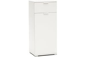 MeMi Me107BIA Armadietto, Legno, Bianco, 38x45x104.5 cm