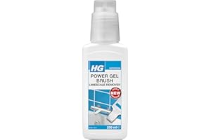 HG Power Gel Brush Limescale Remover, Limescale Cleaner & Descaler, Bathroom & Kitchen, Shower, Bath & Toilet Limescale Remover, Anti Limescale Gel & Brush Kit - 250ml
