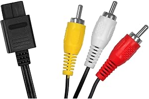 Eaxus® Cable de video AV Adecuado para SNES, N64, GC - Super Nintendo, Nintendo 64, GameCube