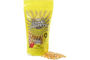 Corn Poppets | Grains de maïs pour Pop Corn sucrés et salés | Popcorn bons pour la santé, 100% naturel (Vanilla, 500 g (Lot de 1))