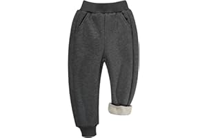 BIG ELEPHANT Pantaloni della Tuta Foderati in Pile per Ragazzi e Ragazze, Pantaloni da Jogging Atletici per Bambini