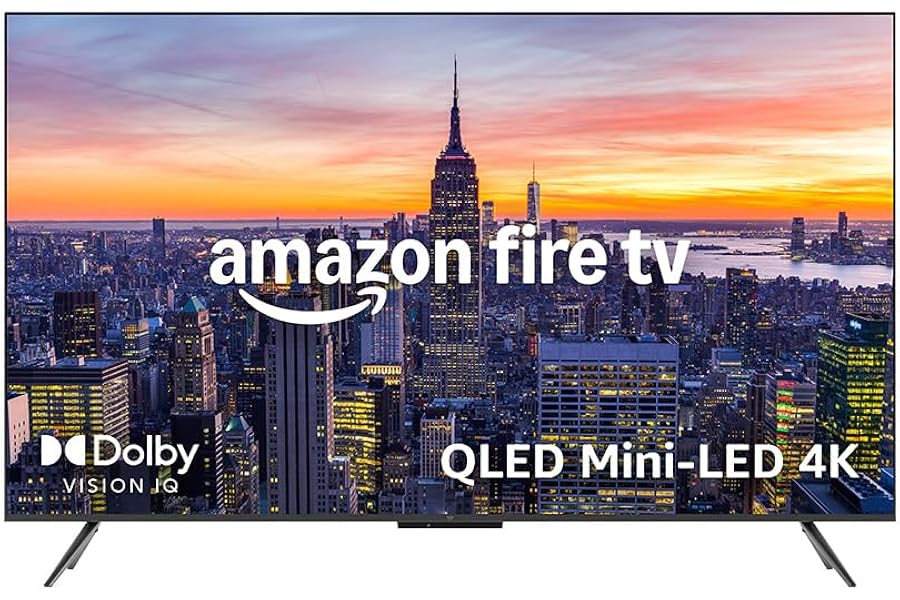 Introducing Amazon Fire TV 55" Omni Mini-LED series, QLED 4K UHD smart TV, Dolby Vision IQ, 144 Hz gaming mode, ambient experience, hands-free with Alexa, 2024 release