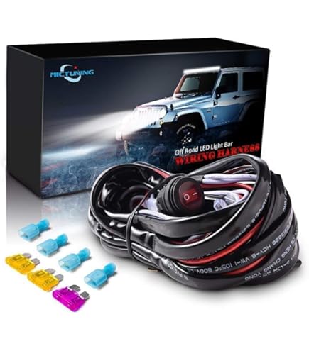 LED Nebelscheinwerfer Kabelbaum - Mit Relais & Schalter Für Auto Offroad Beleuchtung