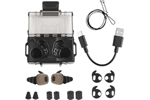 ACEXIER Auriculares tácticos Bluetooth 5.3 con cancelación de ruido, intraauriculares para caza y tiro, protección auditiva