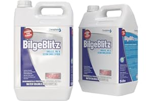 CHEMIPHASE Bilge Blitz Bilge Cleaner & Degreaser – Powerful Marine Cleaning Solution for Oil, Grease & Scum – Non-Toxic, Biodegradable & pH Neutral – Safe for Metal, Wood & GRP – 2 x 5 Litre
