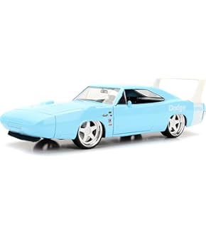 2018 Dodge Challenger SRT Hellcat Widebody Diecast Model - 1/24 Scale Indigo Blue With Stripes