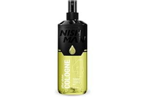 NISHMAN Aftershave Cologne 04 - Lemon 400ml – Refreshing After Shaving Spray Lotion for Men - Scent of Traditional Lemon, Eucalyptus, Rose, Musk - Mens After Shave Cologne