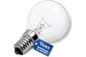 ‎VIOKS VIOKS E14 Glühbirne Backofenlampe 40W 300 Grad 230V 45mmØ 77mm - E14 Lampe für Mikrowelle Dunstabzugshaube Backofen Kühlschrank - Glühlampen & Leuchtmittel für Backöfen & Herde von Bоsch Siеmens