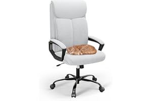 ‎ASUKALE Asukale Bürostuhl Chefsessel 150kg, Schreibtischstuhl Ergonomischer Bürostuhl Office Chair, Bürosessel Hat weiche gepolsterte Armlehnen, drehbar und Wippfunktion, Höhenverstellbar, Grau