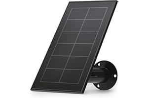 Arlo Panneau Solaire, Câble 2.4m, Noir, Étanche, Compatible Avec Pro 3, Pro 4 (+XL), Pro 5, Floodlight, Ultra 2 (+XL), Go 2, Pour Garder Vos Caméras Chargées 24h/7j - Accessoire Certifie, VMA5600B