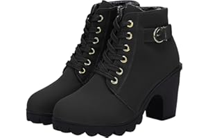NUSGEAR 2023 Botines Mujer Zapatos Botas de tacón altas Moda Casual Otoño Invierno clásico Elegante Botas de Nieve Comodos Antideslizante caliente Boots cremallera vintage fiesta Zapatos