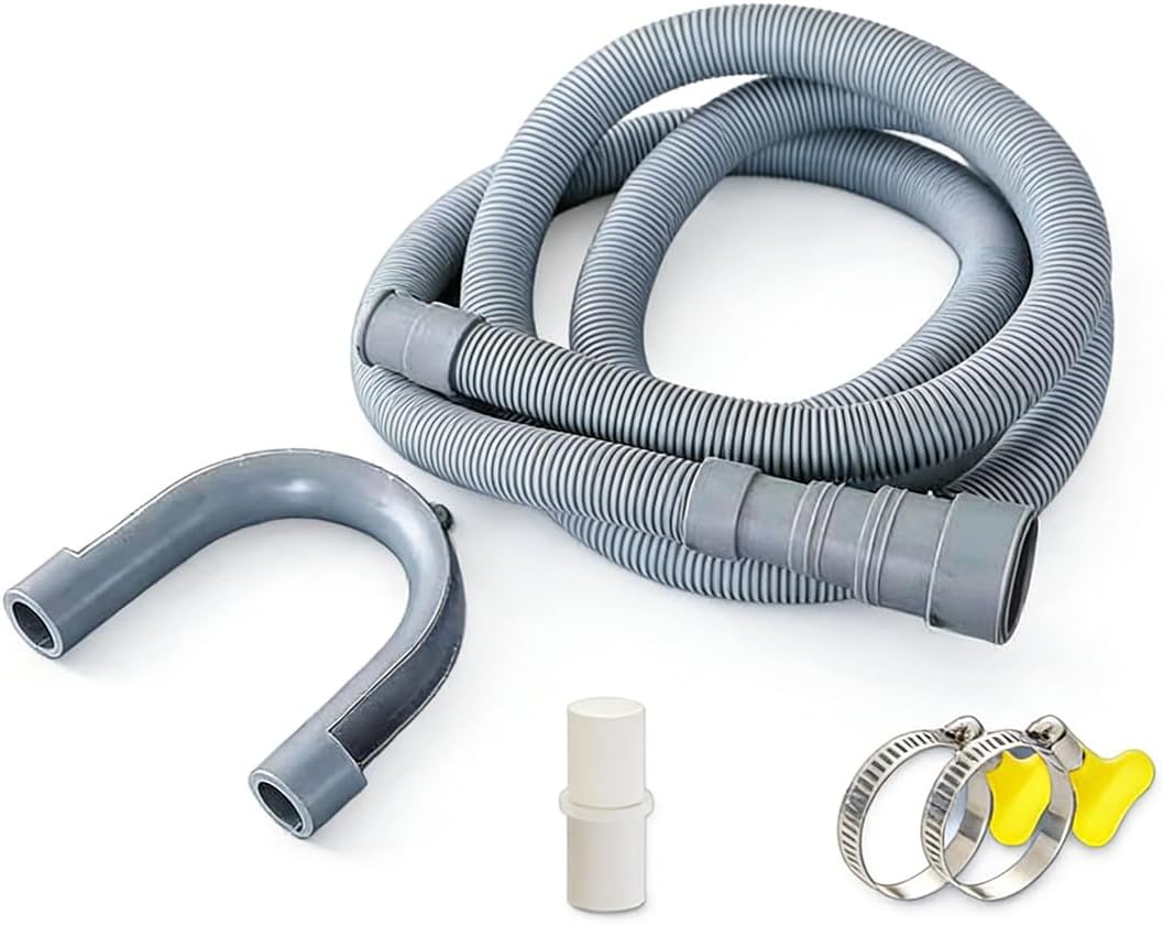 Manguera Desague Lavadora, Tubo Desagüe universal Lavavajillas, juego de extensión, con conector y abrazaderas, para Lavadora y Secadora, Aparatos de Aire Acondicionado, manguera de desagüe de 1.5M