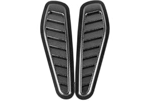 ZHUODINGSEN 2 Pcs EntréE D'Air Universel DéCorative De Capot De Voiture Couvercle D'Admission D'Air Voiture DéCoratif Capot De Scoop,Fibre De Carbone