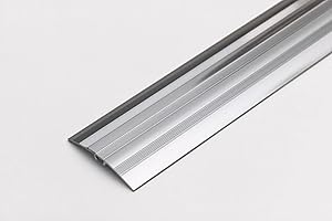 Aluminium Door Bars Threshold Strip 47 mm x 930mm Transition Trim Laminate Tiles Levelling 5in1 Installation System TMW Profiles (Polished Silver)