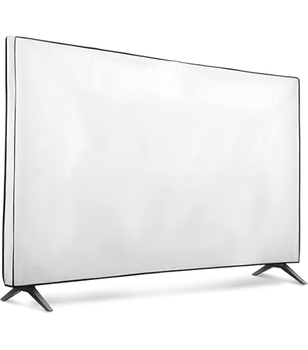 Treer TV Abdeckung Staubschutz 32-85 Zoll - Elastische Fernseher Hülle Kaki
