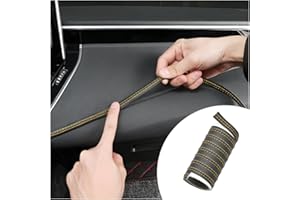 CGEAMDY Striscia Di Decorazione per Interni Auto, Modanatura Interni Auto, Striscia Adesiva Decorativa per Decorazione Interno Auto 2 Metri, Universale Striscia Flessibile Decorativa(Giallo)