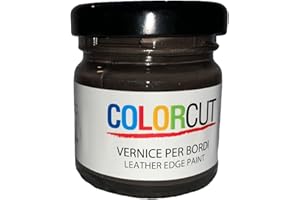 MG - MIGNOGNA GIANLUIGI - LAVORAZIONE ARTIGIANALE PELLE E CUOIO Tintura per bordi "Color cut" 30 ml - Tintura per rifiniture bordi ed orli in pelle e cuoio, Colore n. 69: Grigio