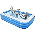 Duerer Inflatable Swimming Pools, 241cm x 142cm x 56cm Inflatable Paddling Pools for Kids Toddlers Adults, Full-Sized Family Blow up Pool Inflatable for Backyard Garden Outdoor, Easy Set