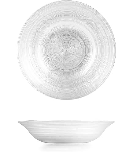 Assiette Creuse Verre Transparent Décor Bulles Sweet Home Varotto & Co – Diam. 22 Cm, Élégante Et Polyvalente