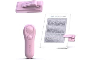 SK SYUKUYU RF Fernbedienung Seitenwenden zum Lesen auf Tolino,Kobo,Page Turner Umblättern for iPad/iPhone/Android Tablets, Ferngesteuerter for Kamera Videoaufzeichnung(Rosa)