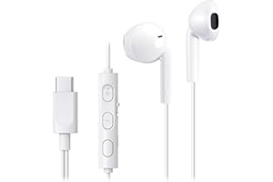 JVC HA-FR17UC-B Słuchawki USB-C typu Bud, wbudowany system DAC zmniejsza hałas i poprawia jakość dźwięku, dzięki czemu są wygodniejsze do słuchania muzyki, telepracy i lekcji online, biały