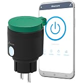 NIVIAN Smart Plug WiFi Outdoor IP44, Remote Control App Tuya, Consumption Measurement, Schedule and Timer, Smart Home Garden,