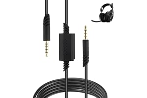 MANTOTO Replacement Cable for A40, Audio line with mute function Audio Extension Cords Inline Mute Cord 3.5mm Compatible for Astro A10 A50 TR Gaming Headset Xbox One Gaming Headphone PS5/4 Controller,2m/Black