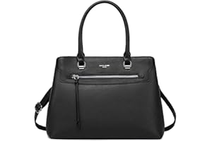 David Jones - Damen Handtasche Elegante - Henkeltasche PU Leder - Stilvolle Schultertasche Shopper Tasche Frau - Klassische Tote Bag Viele Fächer & Taschen - Umhängetasche Alltag Arbeit - Schwarz