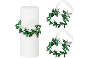 LUMOOM 2 velas antigoteo para comunión, antigoteo, para comunión, protección antigoteo, corona de 4-6 cm, vela de comunión, para comunión, fiesta, bautizo, boda (perlas redondas)