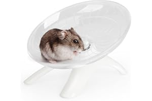 Flying Saucer Hamster Wheel, Geboor Plastic Exercise Wheel for Small Animals 18cm Hamster Wheel Non Slip Run Disc Silent Spinner Hamsters Hedgehogs Small Pets Exercise Wheel