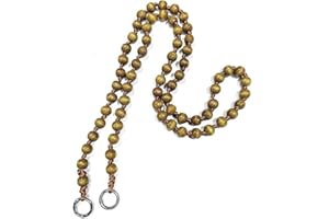Hrlace Beads Mobile Phone Chain 120 cm Colourful Wooden Beads Mobile Phone Lanyard Removable Phone Chain Neck Strap Universal Anti Lost Mobile Phone Hanging Chian Bag Chain for Women and Girls Brown