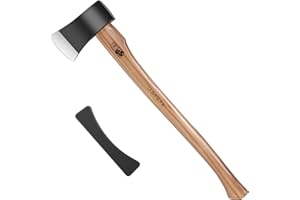 UNIVINLIONS ca. 1,9 kg Holzaxt Forstaxt Spaltaxt Universalaxt mit Schutzhülle Schwere Waldaxt Fällaxt Outdoor Axt für Garten Wald usw.