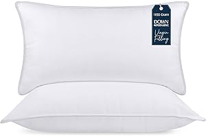 Utopia Bedding Pillows 2 Pack, (UK Standard, White) Hotel Quality Luxury Bed Pillow for Back, Stomach or Side Sleepers