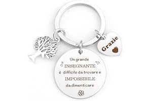 ARIDANTRP Regalo Maestre Fine Anno Portachiavi Maestra Regalo per Insegnante Regali Maestre Fine Anno Regali Fine Scuola Maestre Regali Professori Regalo Professoressa Portachiavi per Maestre Elementari Asilo