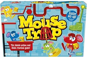 Hasbro Gaming Mouse Trap Board Game for Kids Ages 6 and Up, Classic Kids Game for 2-4 Players with Easier Set-Up than Previous Versions, Multicolor, One Size