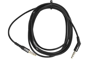Fockety Zamienny kabel audio, 3,5 mm, 5-biegunowy, zamienny kabel kompatybilny z SteelSeries Arctis Nova 7 / Arctis Nova Pro, zestaw słuchawkowy do gier, kąt 135 stopni, 2 m (czarny)