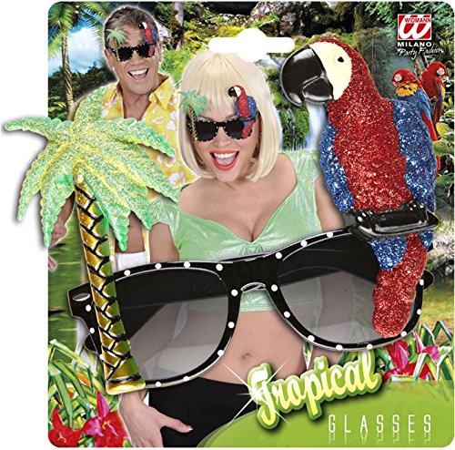 Neuheit Parrot Palme Gläser, tropischen, One size - 4