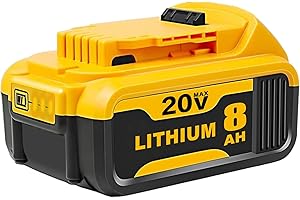 KOCTOTO 8.0AH 20V/18V DCB-184 Replacement Battery Compatible with 18V DCB184B-XJ DCB180 DCB181 DCB-182 DCB-183 DCB185