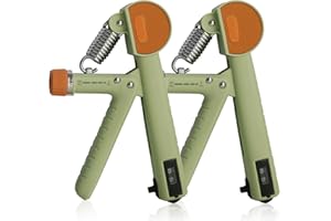 MUMUWIND Confezione da 2 rinforzatori per presa delle mani, allenamento avambraccio, hand grip trainer resistenza regolabile 5-60 kg, perfetto per l'allenamento e il recupero delle mani
